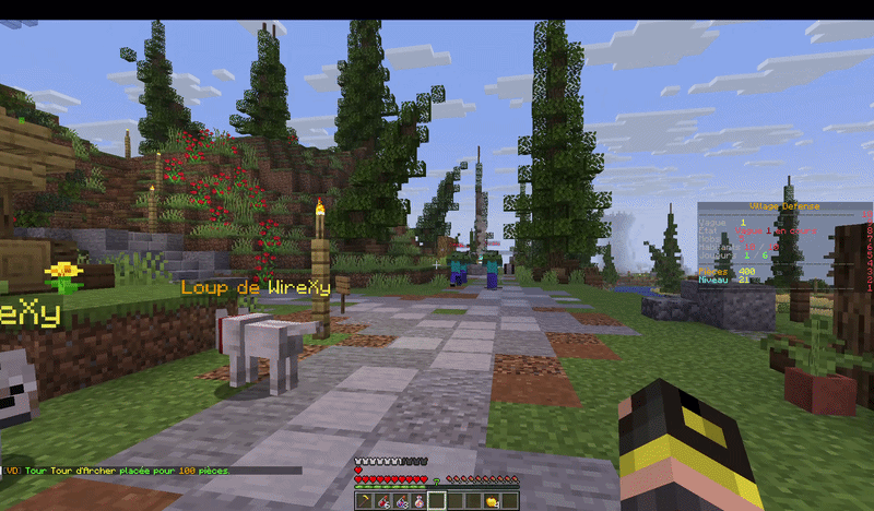 Tour Village Defense Pro en train de tirer pendant le gameplay